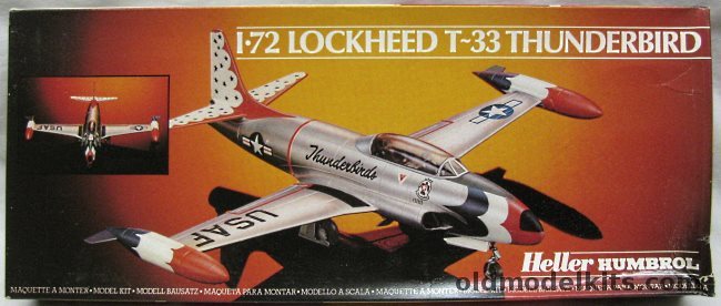 Heller 1/72 Lockheed T-33 / RT-33  - USAF Thunderbirds or French Air Force, 80301 plastic model kit